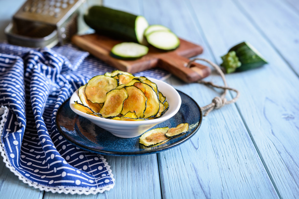 Crispy Oven Baked Zucchini Chips – Salt and Vinegar or Ranch