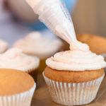 Frosting cupcakes