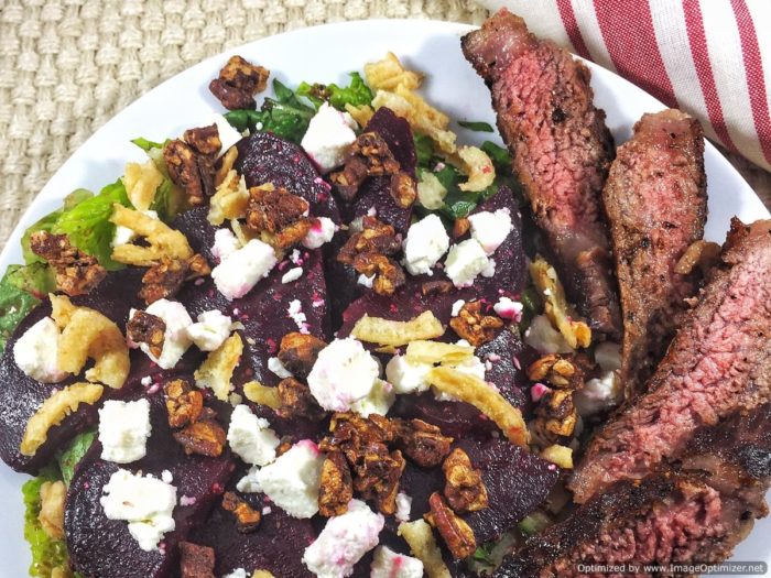 Roasted Beet Salad With Pecans and Feta