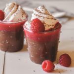 Chocolate Avocado Mousse with Rasberry Coulis