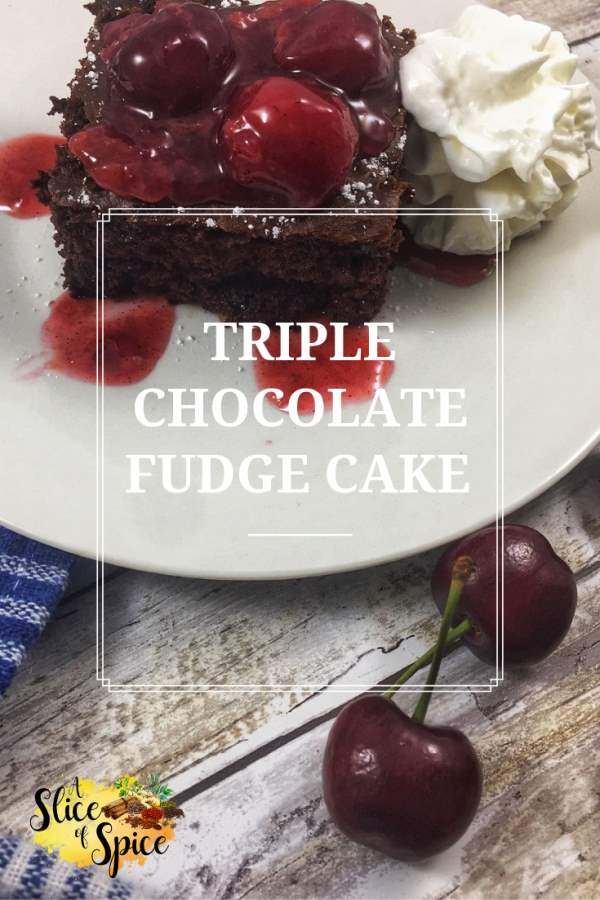 Triple Chocolate Fudge Cake