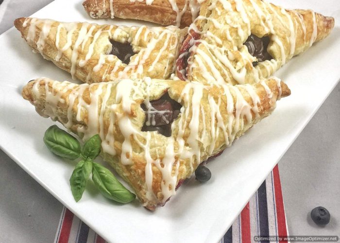 Red, White and Blueberry Turnovers