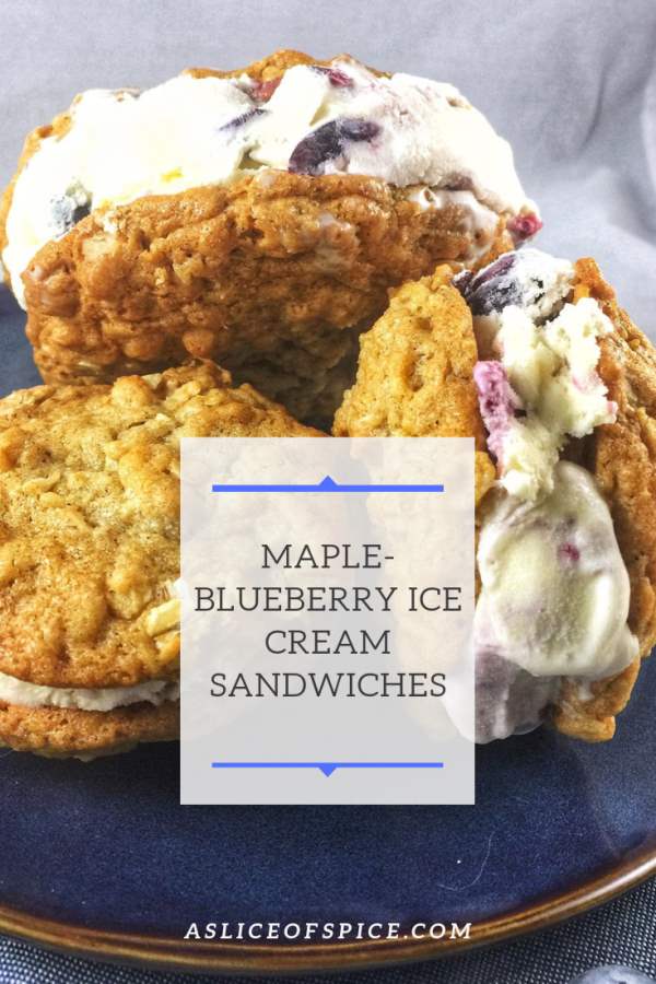 Maple-Blueberry Ice Cream Sandwiches