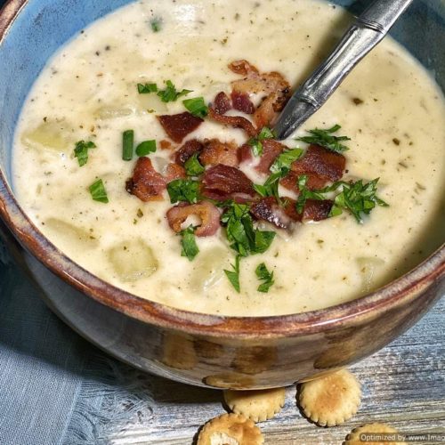 The Best New England Clam Chowder ~ A Slice of Spice